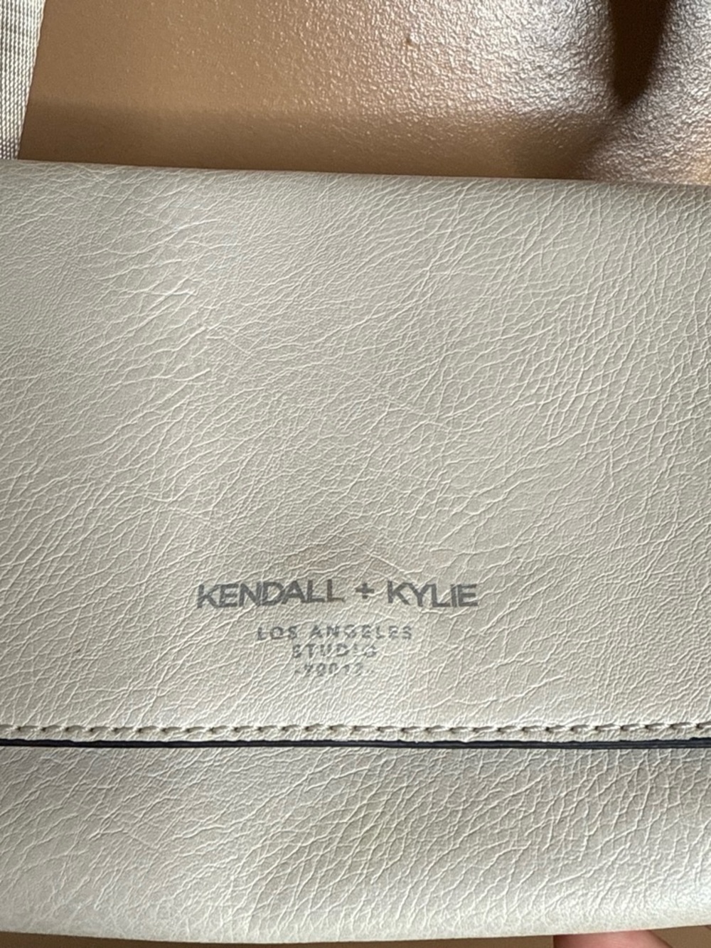 Kendall & Kylie Cream Faux Leather Clutch